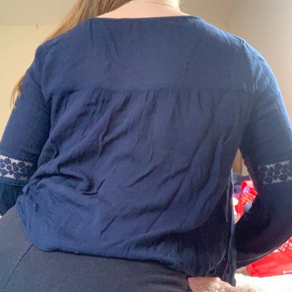 Hollister Long Sleeve Top in Navy - Picture 9 of 9